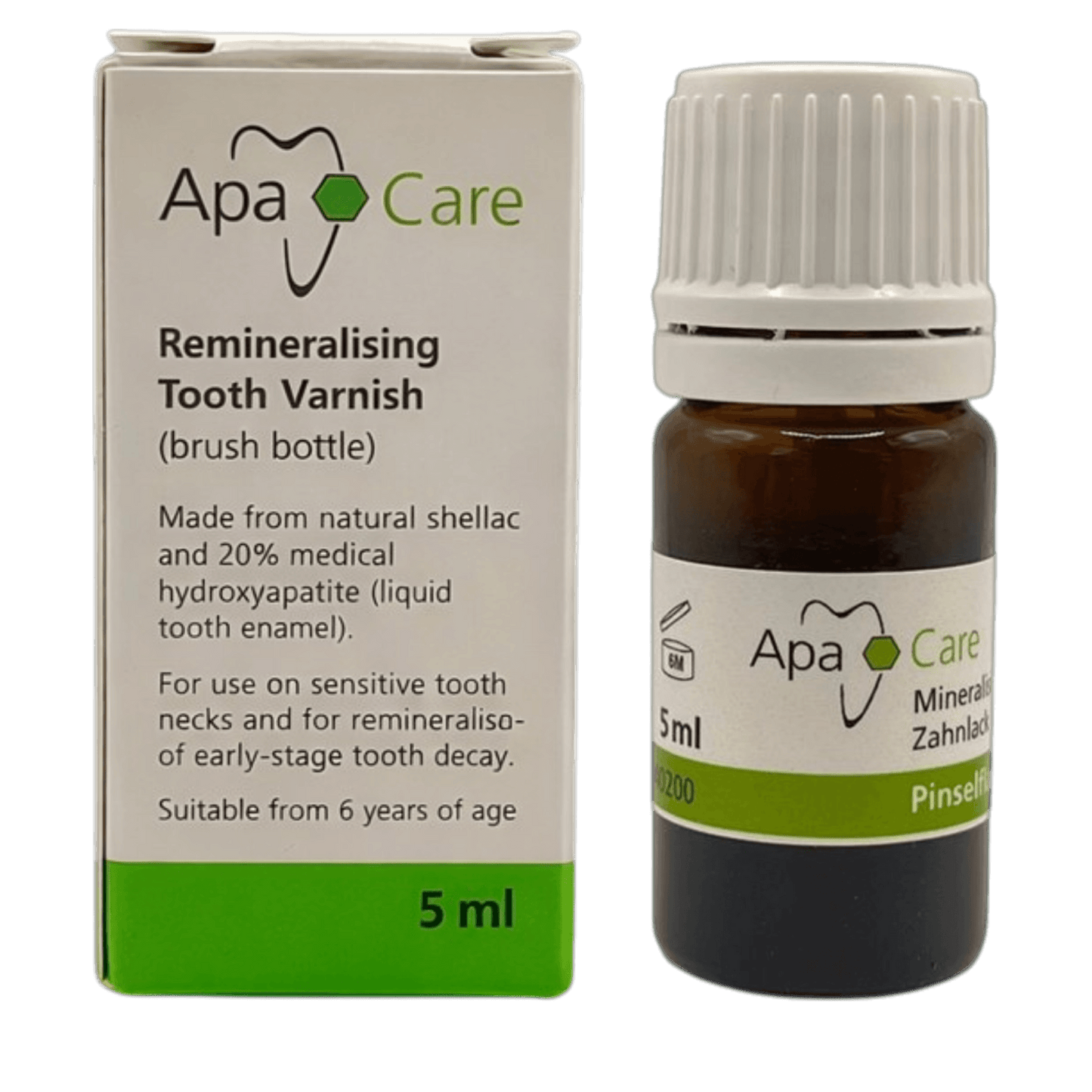 ApaCare Varnish with Liquid Enamel 8ml bottle and box