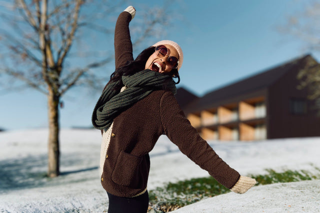 Joyful piggyback moment — confidence to smile
