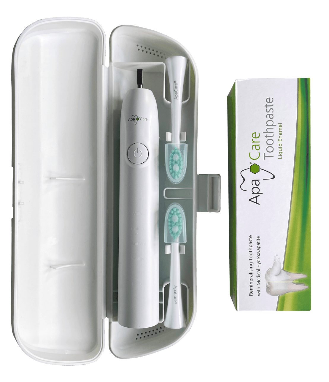 ApaCare Sonic Travel Set with case and brush heads