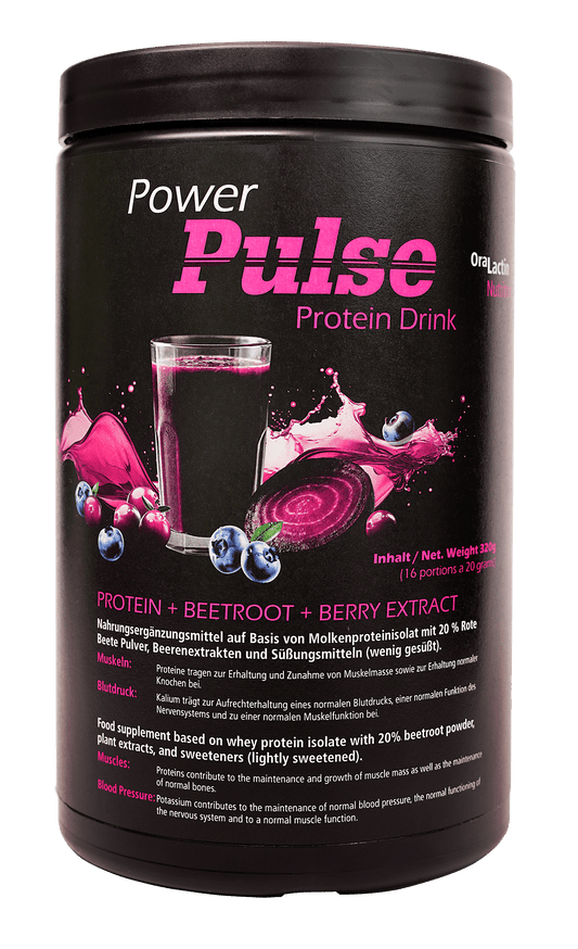 OraLactin Power Pulse Protein Drink 320g container